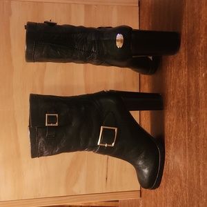 Jimmy Choo 9B Biker Leather Boots - worn ONCE